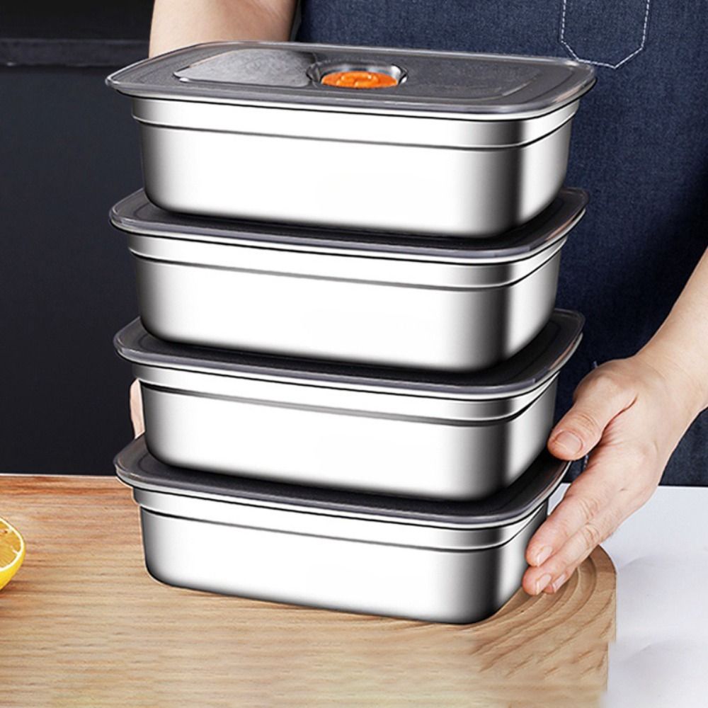 Meal Prep Tupperware - Paslanmaz Çelik Kamp Öğle Yemeği Kutusu