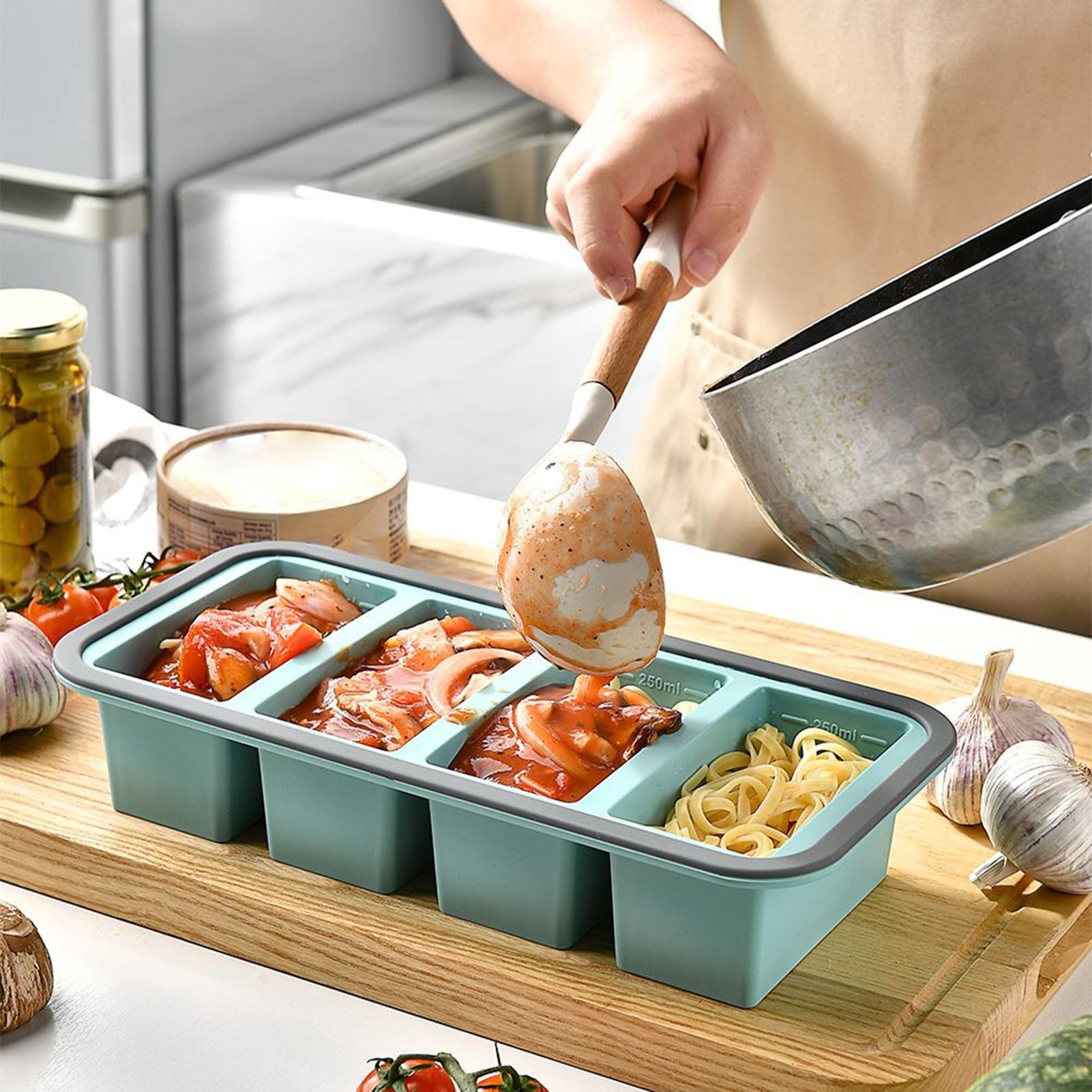 Meal Prep Menu - Silikon Buz Kalıbı Kapaklı Saklama Kutusu