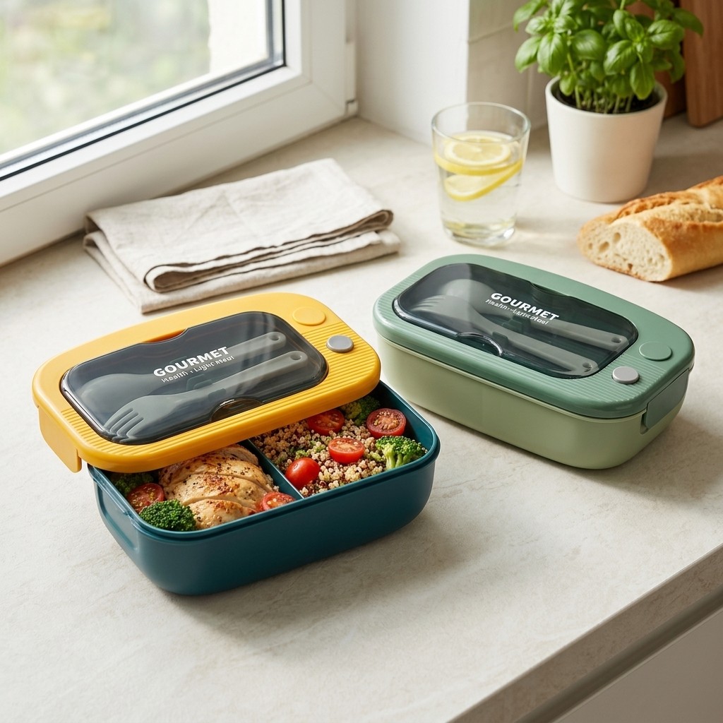 Meal Prep Meal Ideas - Mikrodalgada Kullanılabilir Plastik Bento Kutusu Yetişkin