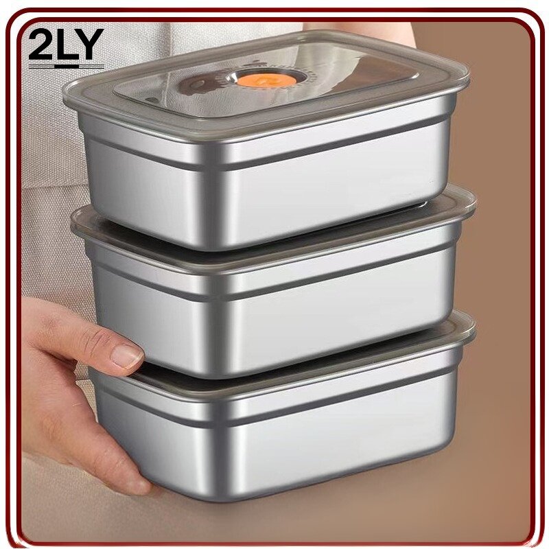 Meal Prep Tupperware - Taşınabilir Dikdörtgen Gıda Sınıfı Paslanmaz Çelik