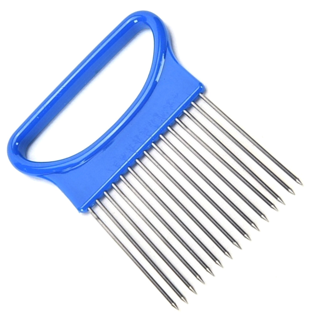 Onion Holder Slicer - Paslanmaz Çelik Soğan Dilimleyici İğne Mutfak