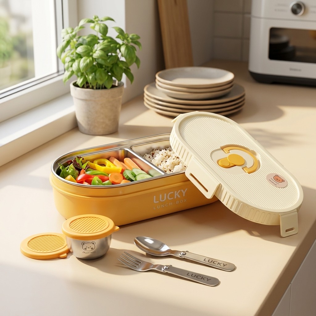 Meal Prep Meal Ideas - Mikrodalgada Kullanılabilir 304 Paslanmaz Çelik Öğle
