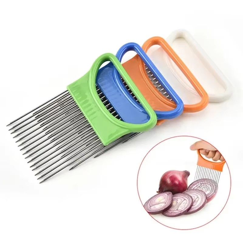Onion Holder Slicer - 1/2/3/4 adet bu 1 adet Renkli
