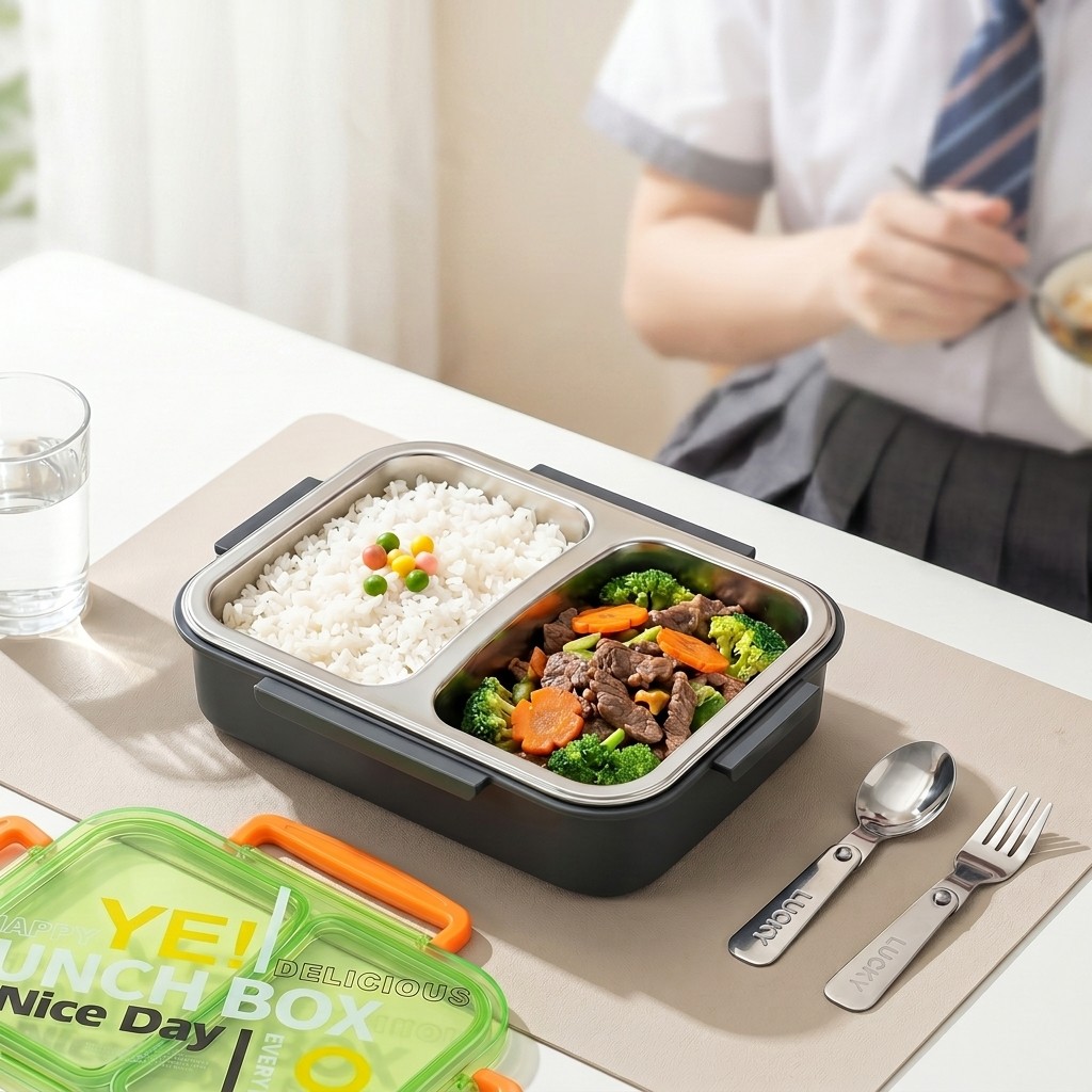 Meal Prep Meal Ideas - Mikrodalgada Kullanılabilir 304 Paslanmaz Çelik Bento