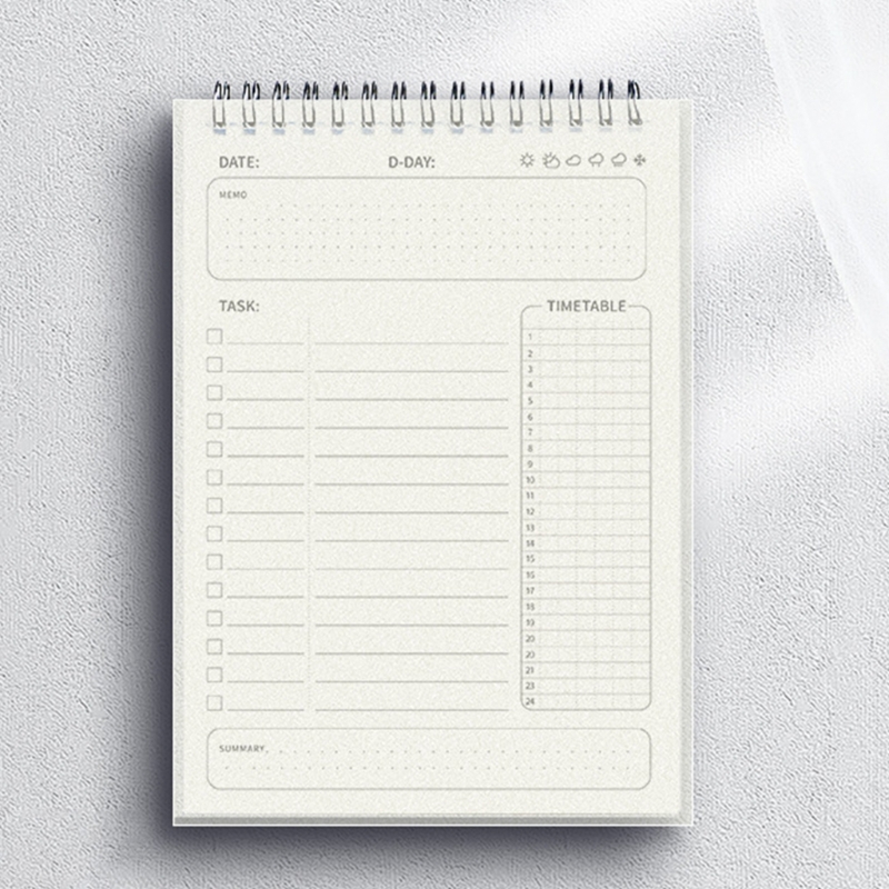 Meal Prep Planner - Günlük Haftalık Planlayıcı Dizüstü Su Geçirmez
