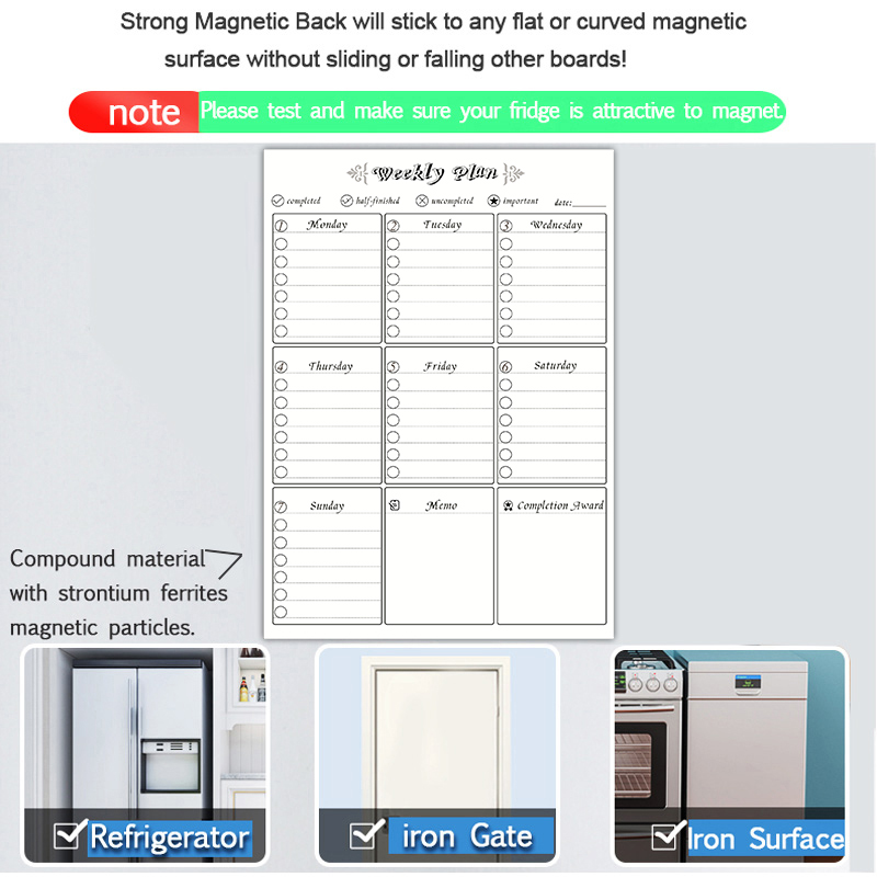 Manyetik Haftalık Aylık Planla - Meal Prep Planner incelemesi ve fiyatı