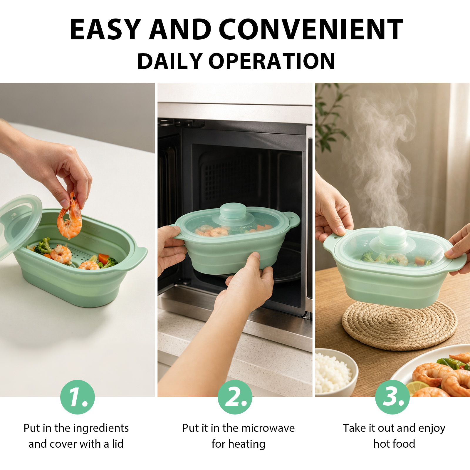 Silikon Mikrodalga Sebze Buhar - Meal Prep Frozen Vegetables incelemesi ve fiyatı