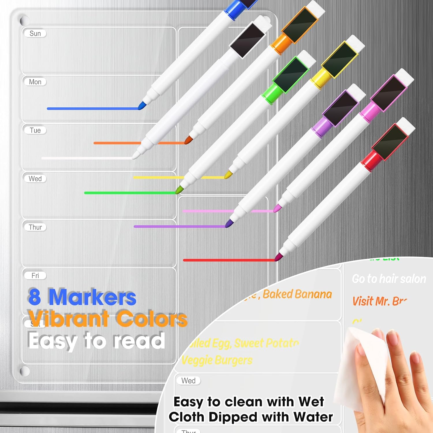 Şeffaf Akrilik Manyetik Buzdol - Meal Prep Planner incelemesi ve fiyatı
