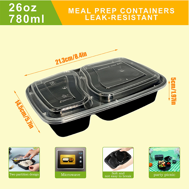 10/40'lık Paket 26 oz İki Bölm - Meal Prep Tupperware incelemesi ve fiyatı