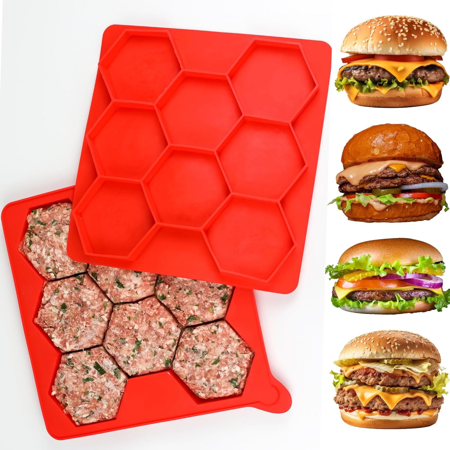 8 Delikli Silikon Hamburger Pr - Meal Prep Freezer incelemesi ve fiyatı