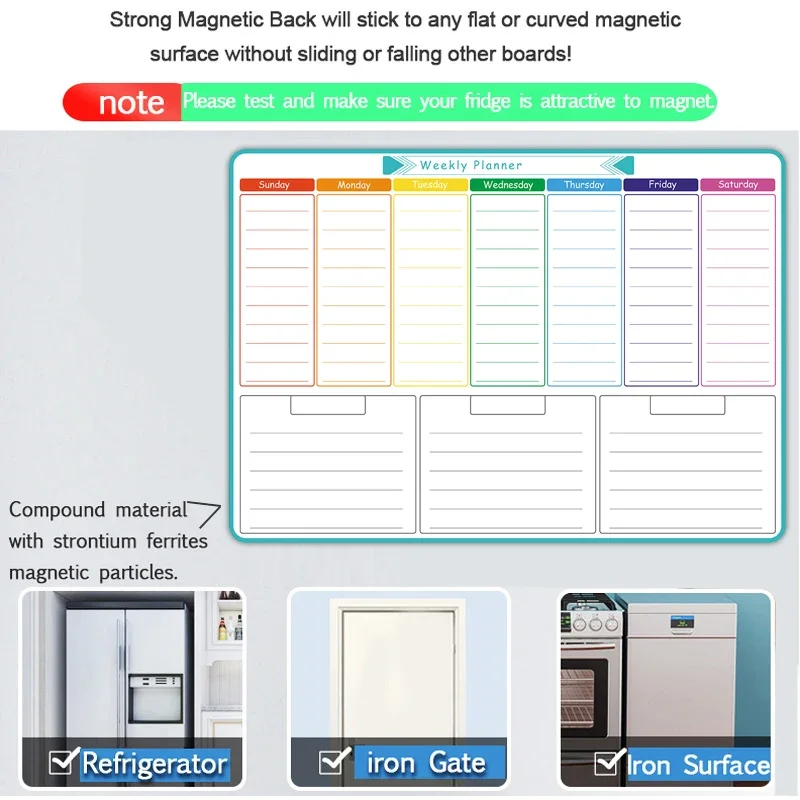 A3 Boyutunda Manyetik Haftalık - Meal Prep Planner incelemesi ve fiyatı