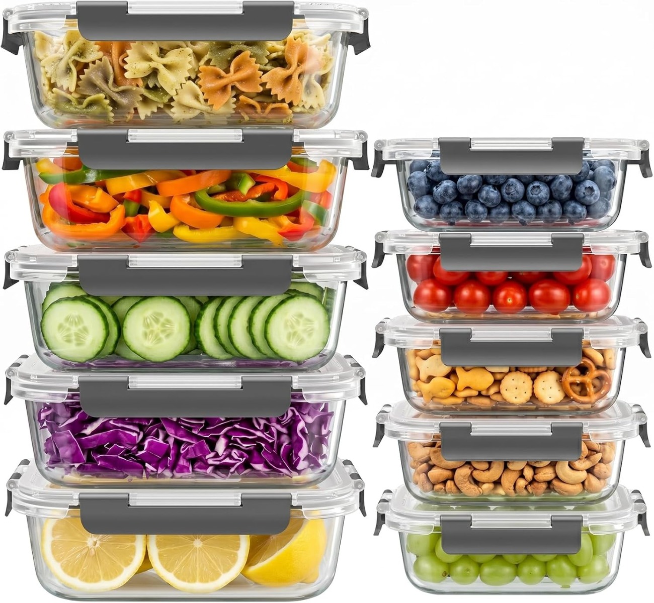 10 Set Cam Gıda Saklama Kabı,  - Meal Prep Oven Safe Containers incelemesi ve fiyatı